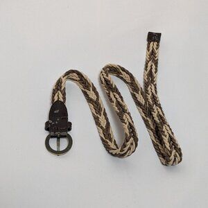 Brown and Tan Woven Belt